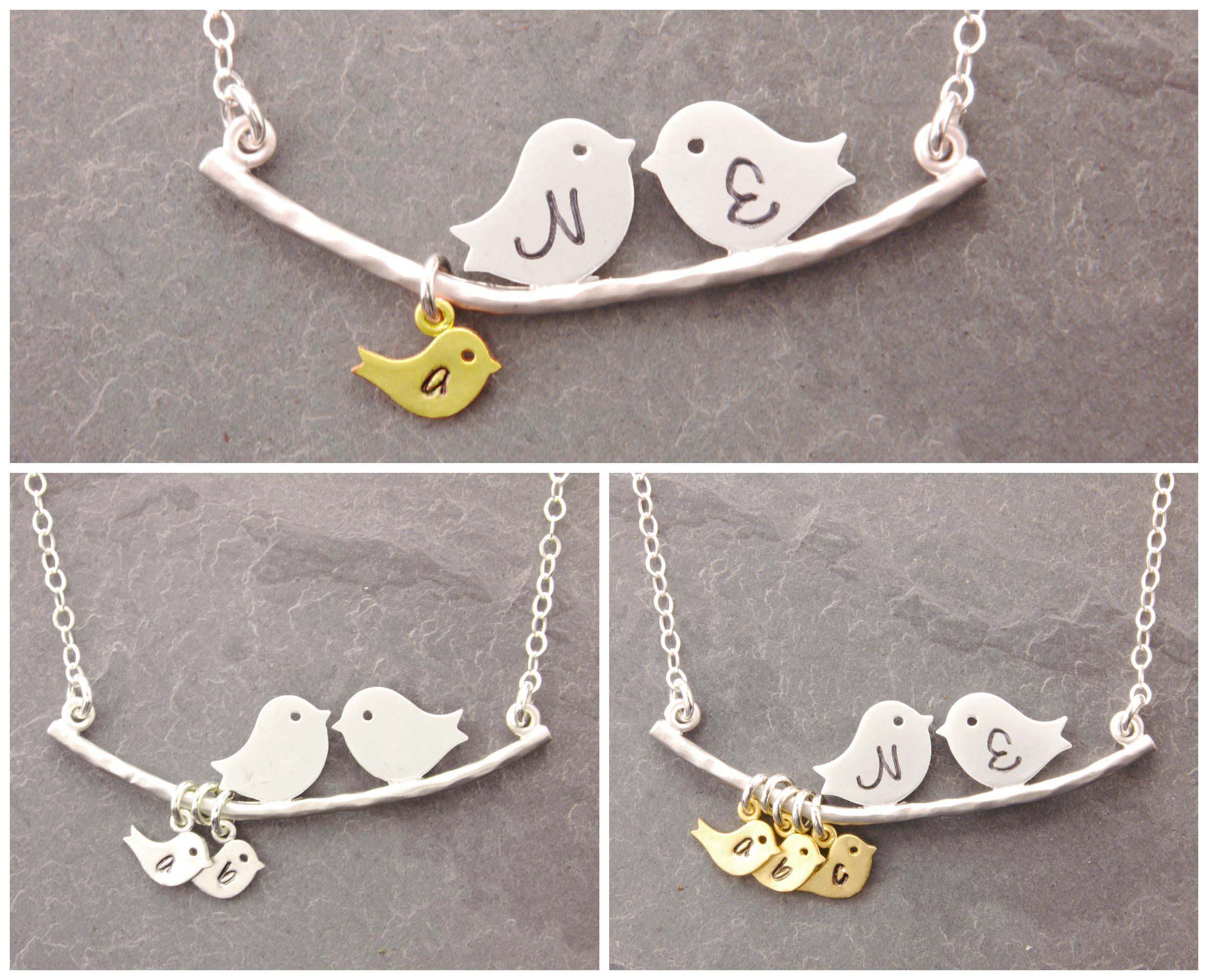 personalized bird necklace
