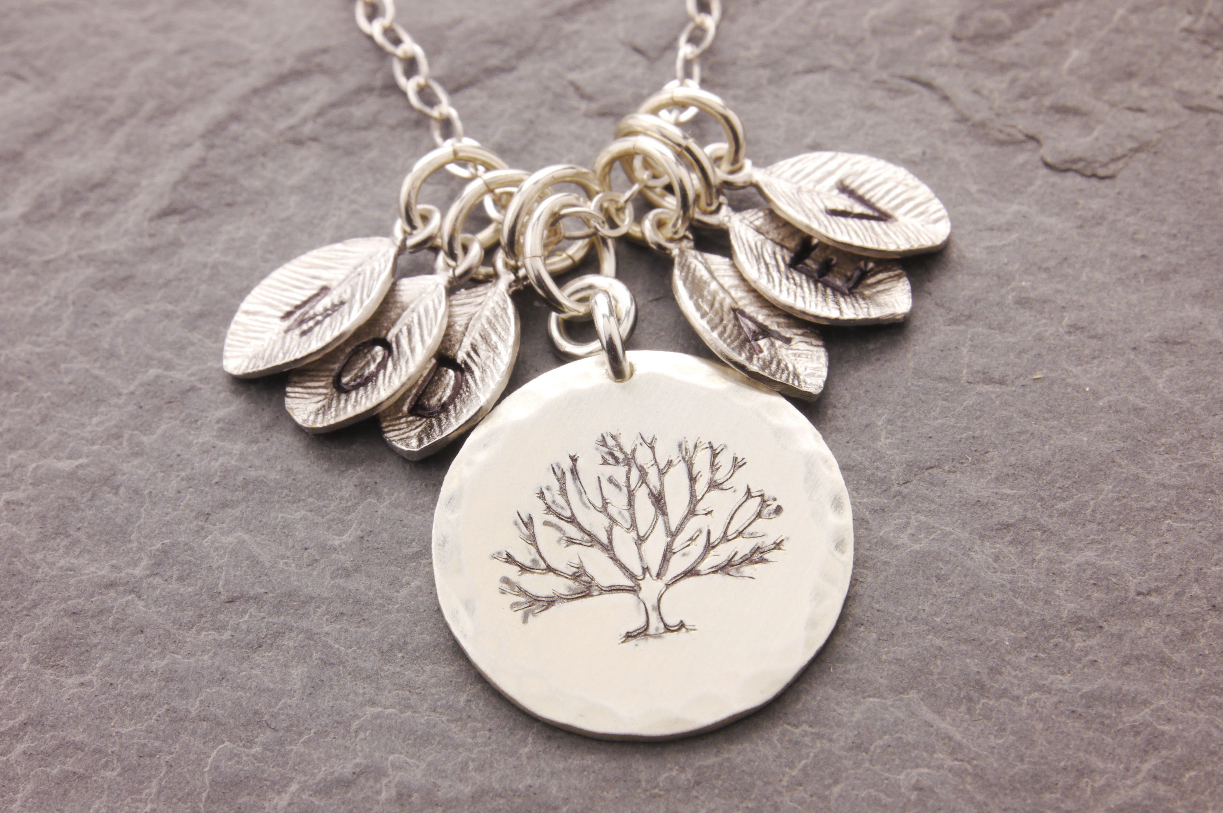 initialized tree of life necklace 