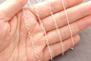 sterling silver plain chain